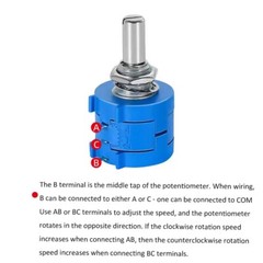 2/4/6Pcs 10-100K Ohm 3590S Rotary Wirewound Precision Potentiometer Pot 10-Turn