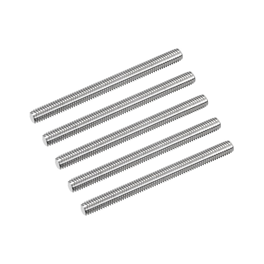 5 PCS M6x70mm Fully Threaded Rod 1mm Pitch 304 Stainless Steel Bar Studs