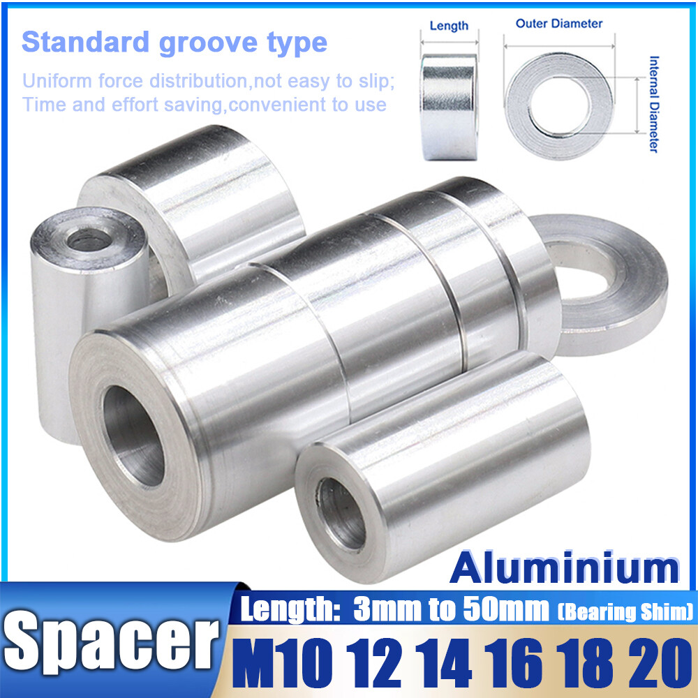 Aluminium Alloy Spacer Standoff Collar Stand off Spacers Metal Shim – M10 to M20