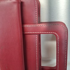 FRANKLIN COVEY Red 7 Ring Planner Binder With Handles Full Zip Read