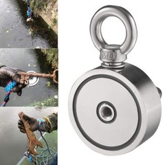 500LBS Round Double Sided Strong Fishing MagnetsNeodymium Pulling Force Lot