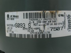 GE 5KCP39LGS093S Blower Motor 1/2 HP 1075 RPM 4SPD 115V HC43AE117A