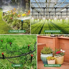 230FT Drip Irrigation System for Garden with 38pcs Adjustable Copper Nozzles …