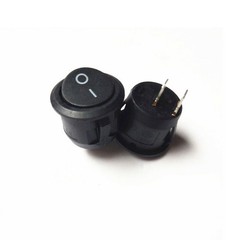 5x Small Round Rocker Switch Locking ON/OFF DC 5A/12V SPST Circle AC 6A/250V/125