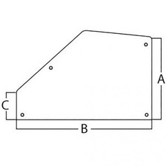 Cab Glass – Right Hand or Left Hand Rear Door
