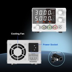 Variable DC Power Supply, 0-30V 0-5A, Bench Power Supply with Encoder Knob, 4…
