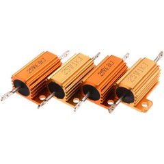 25W RX24 Aluminium Wire wound Power Resistors 5% J 0.01Ω 0.02Ω 0.2Ω to 300KΩ/Ohm