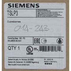 Siemens 3VL9800-8CA31 Terminal Cover IP30 New NFP