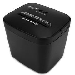 Mini Paper Shredder, Cross Cut, Auto Start/Stop, 3-Sheet Capacity, Quiet 65dB,