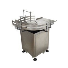 Round Bottles Accumulation Table 31.5in Bottle Turn Rotary Sorter w/Castors Move