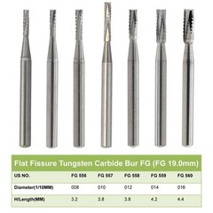 10-100Pcs Dental Tungsten Carbide FG Burs 19/21/25mm For High Speed Handpiece