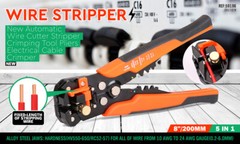 Self Adjusting Insulation Wire Stripper Cutter Crimper Cable Stripping Tools 8″