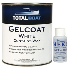 TotalBoat Marine Gelcoat White Quart with Wax – Boat Building & Repair Coating