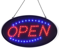 OPEN Business Sign Animated Motion Ultra Bright Store LED Neon Light with ON/OFF
