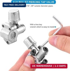 10PCS BPV-31 Bullet Piercing Valve, Bullet Piercing Valves Kit, A/C Refrigerant