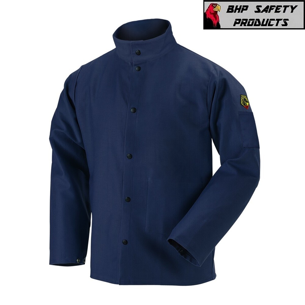 Revco Black Stallion 30″ FN9-30C 9 oz Cotton FR Navy Welding Jacket Sizes SM-4XL