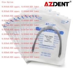 10 PCS AZDENT Dental Ortho Super Elastic Niti Arch Wires Rectangular Ovoid form