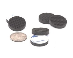 1″ Diameter x 3/16″ Tall Silicone Rubber Feet with 3M Adhesive for Benchtop Use