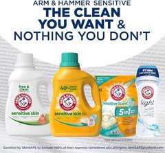 ARM & HAMMER Sensitive Skin Free & Clear, 140 Loads Liquid Laundry Detergent, 14
