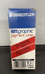 Staedtler Mars 0.3mm Fineliner Graphic Pigment Black Ink Box of 10 – New