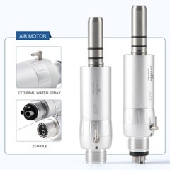 Dental Latch Slow Low Speed Handpiece Kit Contra Angle Air Motor E-type 2/4hole