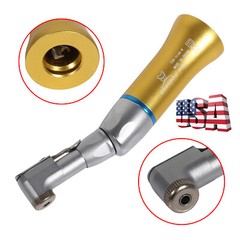 Dental Contra Angle Low Speed Handpiece Latch 2.35mm Bur 1:1 Gear Gold