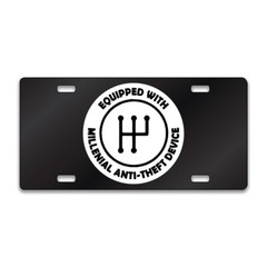 MILLENIAL ANTI THEFT FUNNY Chrome or Black Acrylic License Plate CUSTOM LP0084