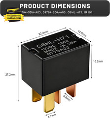 2 PCS Car AC Relay, G8HL-H71 AC & Starter Relays Assembly Replaces 39794-SDA-A03