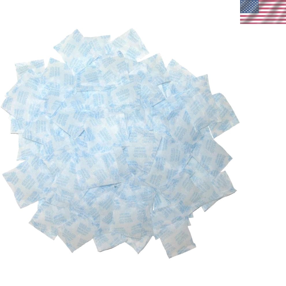 Silica Gel Packs 100 Packets 2 Gram Desiccant Moisture Absorber Oil Resistant…
