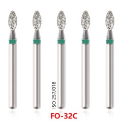 20Types 100Pcs Dental Diamond Burs Drills For High Speed Handpiece Medium FG BUR