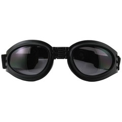 Birdz Eyewear Parrot Padded Motorcycle Goggles Black Frame + Smoke Lens