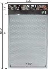 Yens® 200 #1 7.25×12 Poly Bubble Padded Envelopes Mailers Inner 7.25×11 200PM1