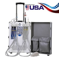 Dental Delivery Unit Portable Treatment Air Compressor Syringe Suction 4 Hole