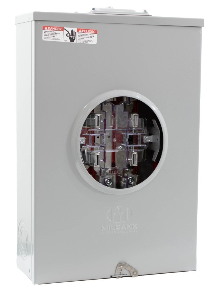 Milbank U9801‑RXL Meter Socket 200A 1PH 1‑Position 600V Type 3R Ringless Lever B