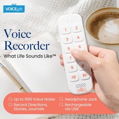 VOICEGIFT PLAY Holiday Gift, 10 Hour Text to Audio Encoder for Adults, White