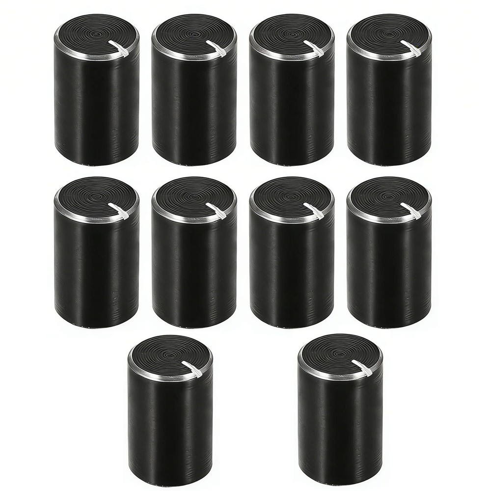 US Stock 10pc Potentiometer Knob Black Rotary Knob 10mmx15mm Volume Control Knob