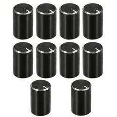 US Stock 10pc Potentiometer Knob Black Rotary Knob 10mmx15mm Volume Control Knob
