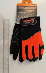 [0915Q/HO/M] Lightning Gear Crimson Warrior Mechanic’s Glove – Orange/Black