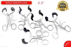 5PCS SET – MOLT DENTAL MOUTH GAG 5.5″ PREMIUM STAINLESS ORAL ORTHODONTIC TOOLS