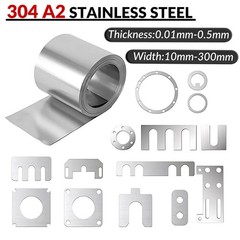 304 Stainless Steel Thin Plate Band Foil Sheet Metal Strip Roll 0.05mm – 0.5mm