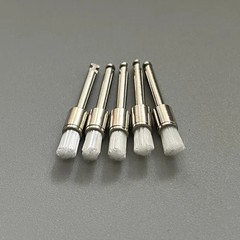 100 Pcs Dental Disposable White Nylon Polishing Flat Latch Polisher Prophy Brush