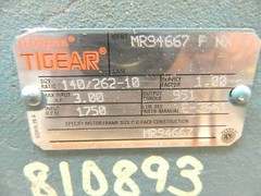 DODGE TIGEAR 10:1 Ratio Speed Reducer 951 In Lbs 140TC 140/262-10