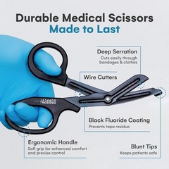 Medical Scissors, EMT and Trauma Shears – 7.5-Inch Bandage Scissors, Stainles…