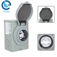 30 Amp Generator Power Inlet Box L14-30P 4 Prongs Generator Receptacle 125/250 V