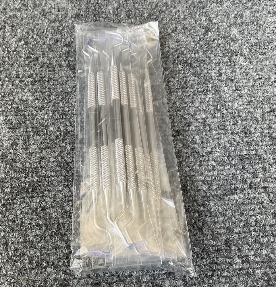 12 Piece Dental Probe Pick Tool Instrument Set Stainless Steel Scaler New