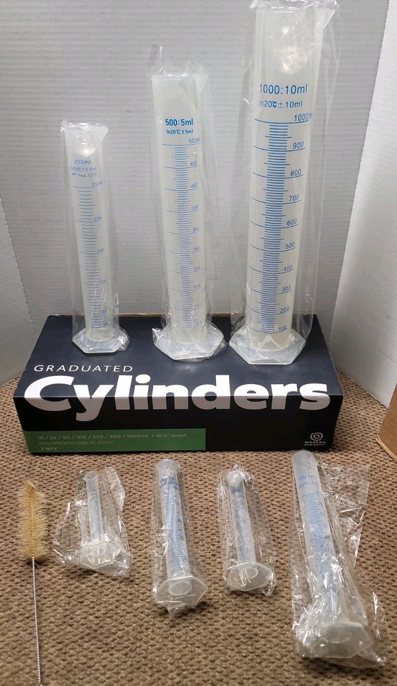Graduated Measuring Cylinders Set of 7 10/25/50/100/250/500/1000mL