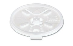 Dart Translucent Lids for Foam Cups Tear Tab/Straw Slot Fits 12 oz 1000Ct W12J12