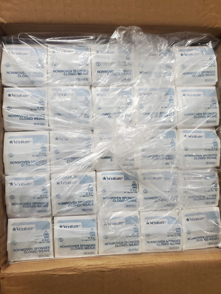 2″ x 2″ 4-ply Non-Sterile Non-Woven Sponges Case of 5000 Tidi 912022