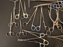 Mixed 27 Surgical Instruments Used Untested Forceps Clamps Scissors Retractors