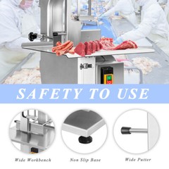 1500W 110V Commercial Bone Cutting Machine Bone Saw Machine Band Saw Meat Cutter
